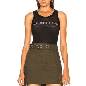Helmut Lang Mesh Logo Tank Top